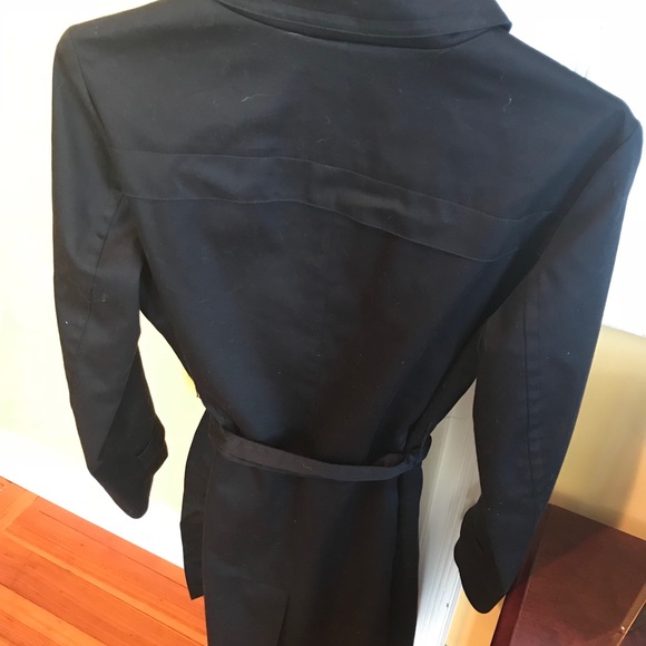 Michael Kors Black Trench Coat - Picture 3 of 5